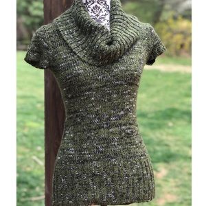 Geri C New York in Olive Green Marled Knit Top